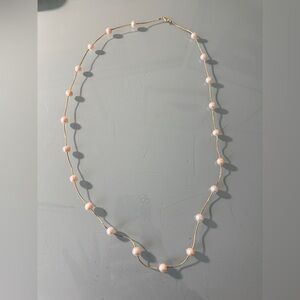 Elegant Pearl and Gold Chain Necklace